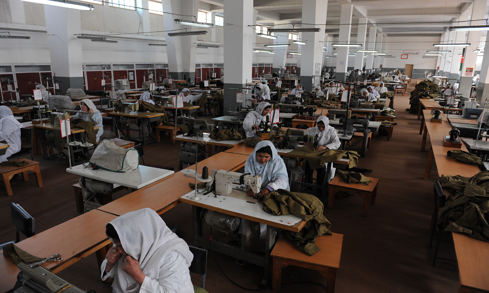 Garment production floor